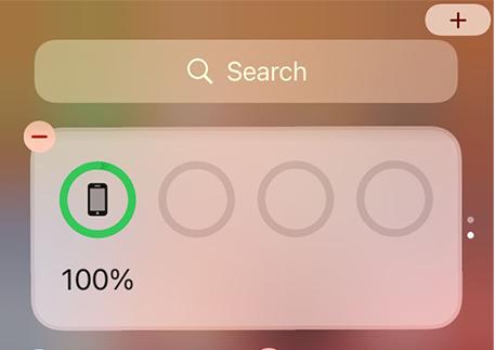 如何添加iphone电池小部件